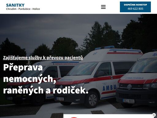 přeprava nemocných, raněných a rodiček. přeprava pacientů neodkladné péče. jsme smluvními partnery všech zdravotních pojišťoven v čr.