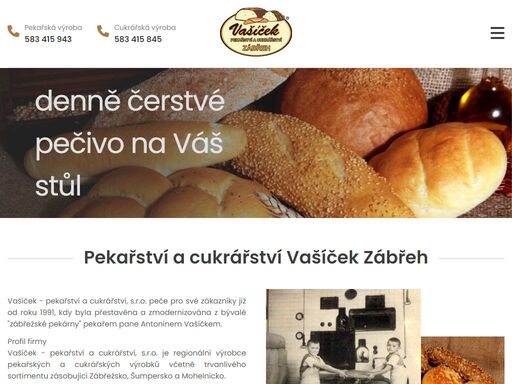 pekařství a cukrářství vašíček zábřeh