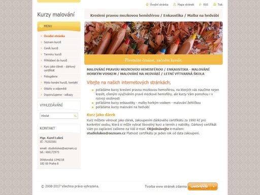 kurzy kreslení a malování pravou mozkovu hemisférou