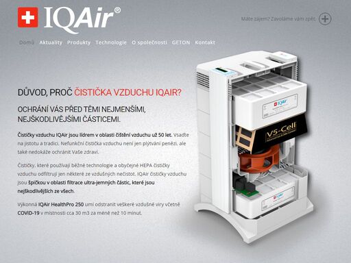 čistička, vzduch, iqair, iq air, healthpro, health, gc multigas, ticho, filtr, alergie, astma, kouř, hepa, částice