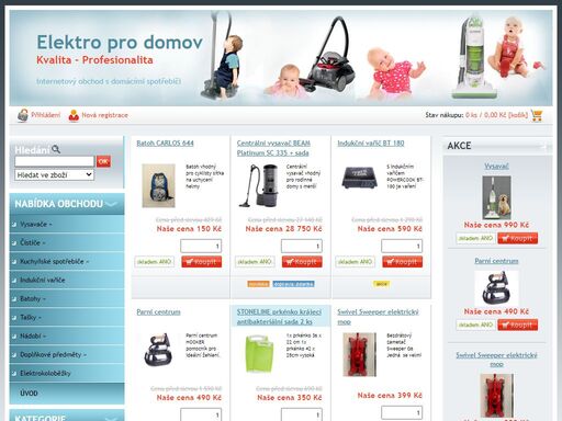 internetový obchod z domácími spotřebiči