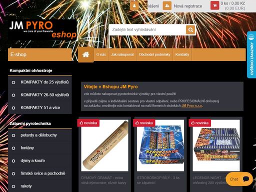 prodej zábavní pyrotechniky a ohňostrojů