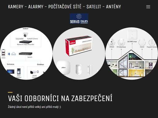 kamery, alarmy, zabezpečení budov, správa počítačové sítě