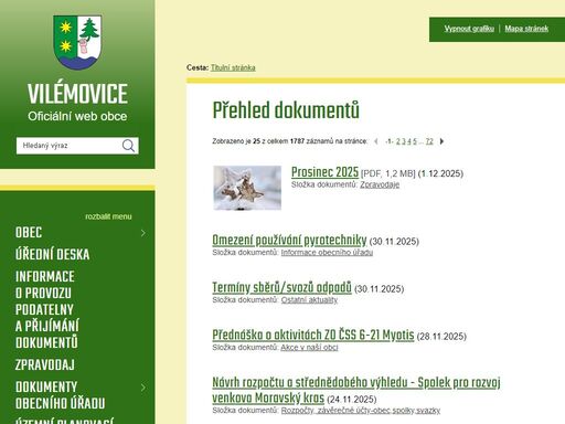 www.vilemovice.cz