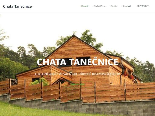 pronajměte si novou chatu tanečnice v krásném prostředí beskydských hor. v chráněné oblasti bílé karpaty v obci tichov. vhodná pro celoroční pobyt i s rodinou.