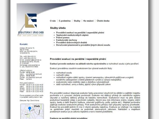 exekutorský úřad v chebu, aktuální nabídka dražeb, služby exekutorského úřadu.