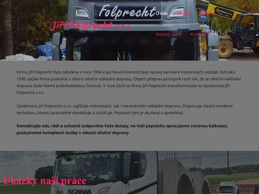 jiří folprecht – nákladní autodoprava, čerčany 558