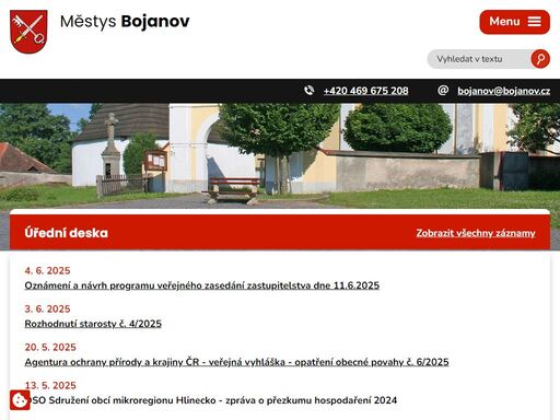 městys bojanov se nachází v okrese chrudim, kraj pardubický. nachází se v údolí řeky chrudimky, která obcí protéká, mezi přehradními nádržemi seč a křižanovice, v nadmořské výšce 428 m.