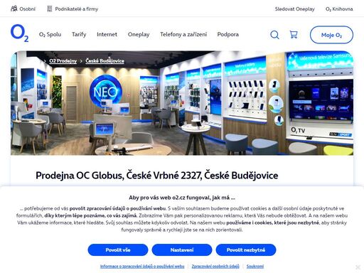 prodejna české budějovice - oc globus, české vrbné 2327. o2 služby, telefony, zařízení a příslušenství nebo profesionální podpora a spoustu dalšího, to nabízejí všechny naše značkové prodejny.