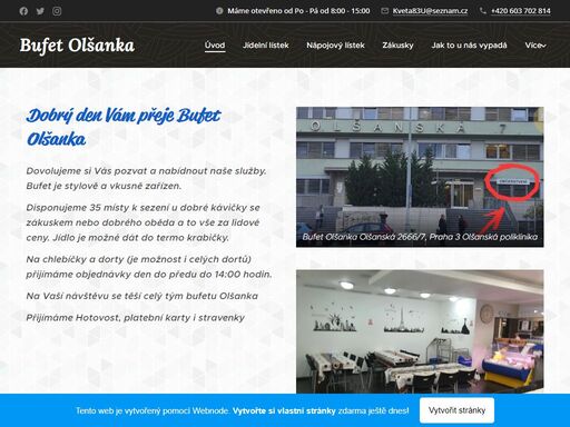 dobrý den vám přeje bufet olšanka