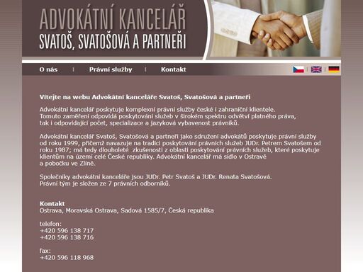 advokátní kancelář svatoš, svatošová a partneři | ostrava | zlín