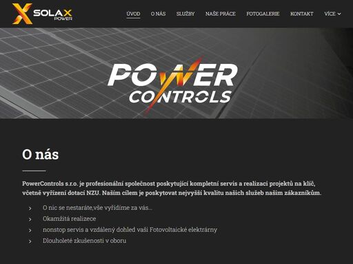 powercontrols s.r.o. je profesionální společnost poskytující kompletní servis a realizaci projektů na klíč, včetně vyřízení dotací nzu. naším cílem je poskytovat nejvyšší kvalitu našich služeb našim zákazníkům.
