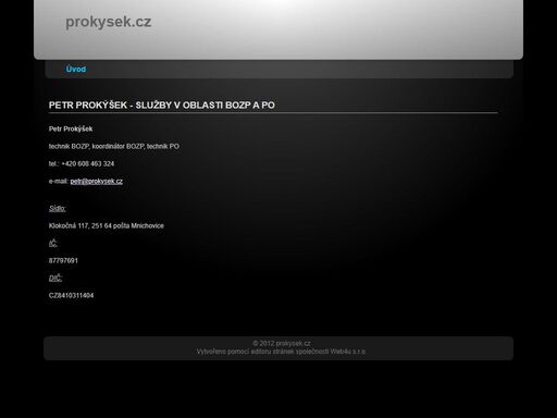 petr prokýšek - služby v oblasti bozp a po
