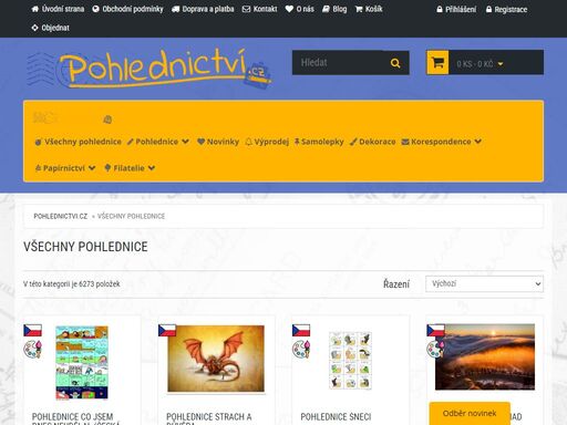 eshop pro postcrossing: pohledy, pohlednice, přání, samolepky, postcrossing, pásky