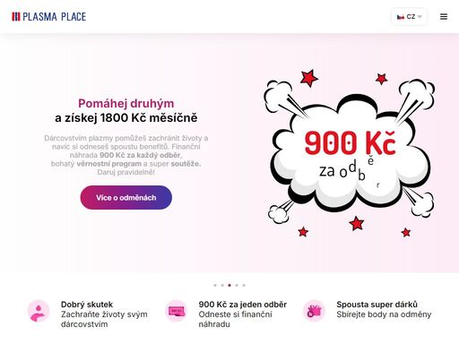pomáhej s námi zachraňovat životy a získej náhradu až ?? 1 800 kč ?? za měsíc. udělej dobrý skutek – daruj krevní plazmu! jsme na devíti místech po celé čr.