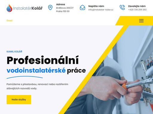 profesionální instalatérské a topenářské služby.