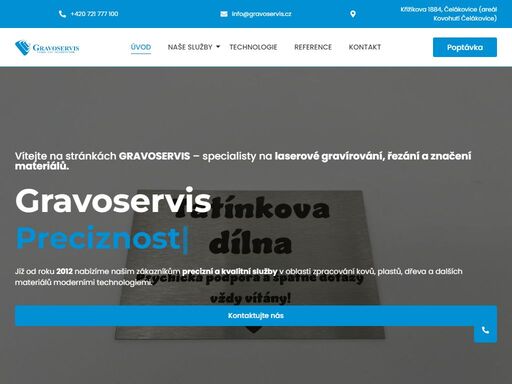 laserové gravírování, řezání laserem, výroba štítků a značení materiálů