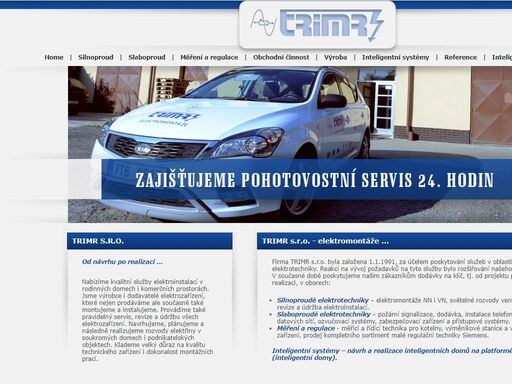 trimr s.r.o., elektrotechnika, elektromontáže, světelné rozvody, elektroinstalace, zabezpečovací zařízení, požární signalizace, telefonní ústředny