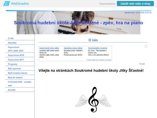soukromá hudební škola jitky šťastné, výuka zpěvu, výuka klavíru, keyboardy, praha, výuka hudby pro všechny, děti i dospělí, hudební lekce šťastná