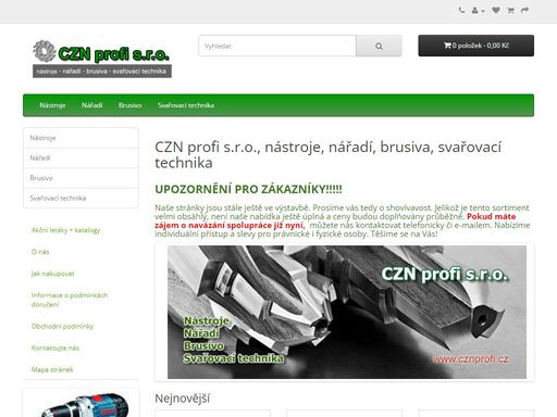 czn profi s.r.o., nástroje, nářadí, brusiva, svařovací technika