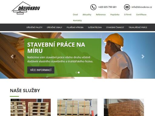 specializujeme se na výrobu dřevěných palet, obalů a beden. zabýváme se pilařskou výrobou, sušením dřeva, nabízíme stavební a truhlářské práce. máme vlastní nákladní autodopravou.