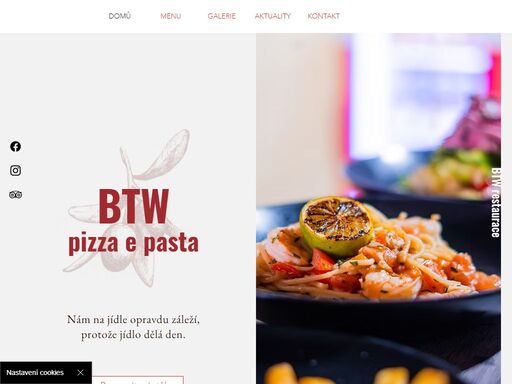 btw restaurace - to je středomořská kuchyně v moderním interiéru inspirovaném itálií. pizza, pasta, saláty. restaurace s dětským koutkem brno, venkovní hřiště, interaktivní tabule knoocker. místo pro vaše rodinné oslavy i firemní akce. přímo u cyklostezky.