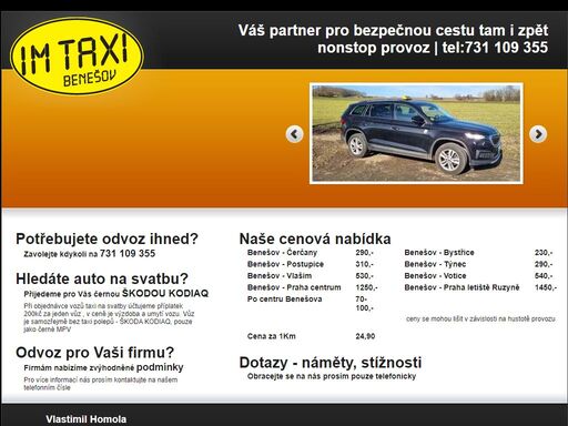 www.imtaxibenesov.cz