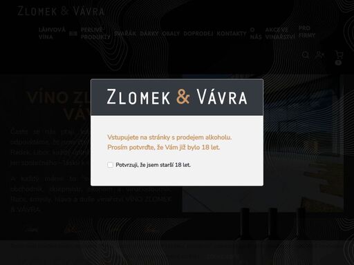 online podniková prodejna vína a doplňkového sortimentu od vinařství víno zlomek&vávra. nabízíme víno alkoholické i nealkoholické (hroznová štává), dále u nás najdete jedinečné spojení ovocné štávy s vínem s názvem perlíto a různé dárkové obaly a přenosky na zakoupené produkty