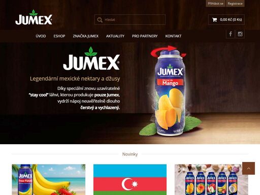 jumex - mexické džusy, nektary a ovocné nápoje. výhradní dovozce mex trading s.r.o.