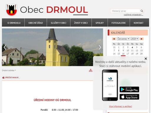 oficiální stránky obce drmoul