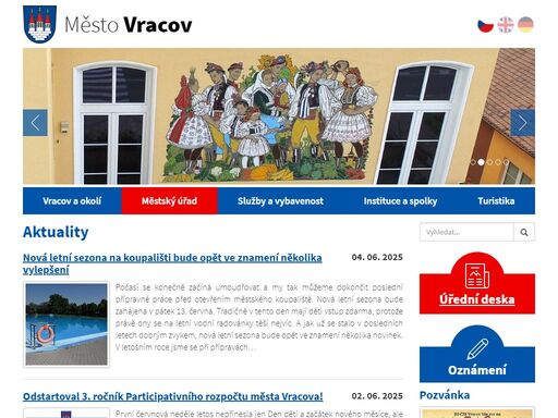 oficiální stránky města vracova