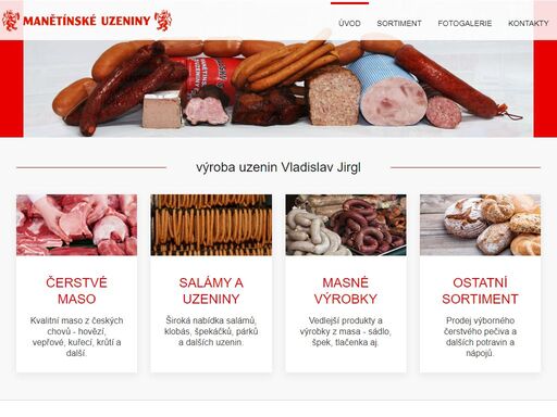 bourání a zpracování masa. výroba a prodej uzenin a masných výrobků. řeznictví manětín, plzeň, tlučná, nepomuk a karlovy vary.