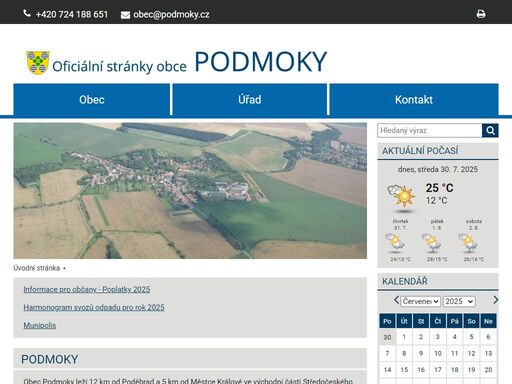 oficiální stránky obce podmoky
