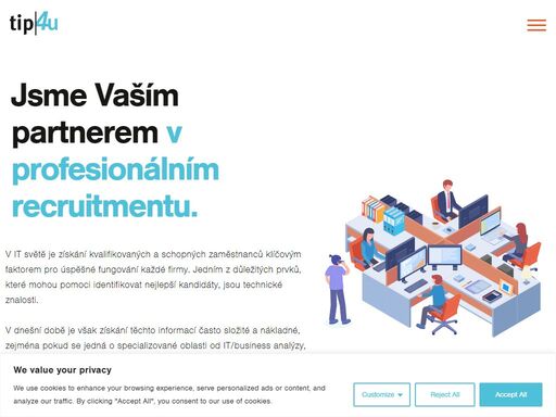 máte zkušenosti v it a hledáte atraktivní práci s nadstandardní příjem? s námi se dostanete k projektům od tahounů české ekonomiky, mezi které patří: ibm, oracle, čez, čsob 