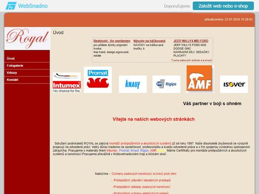 požární ochrana staveb,požární ucpávky,protipožární nátěry,protipožární skla,protipožární obklady,periodická kontrola,sádrokarton,montáže sádrokartonu,minerální podhledy