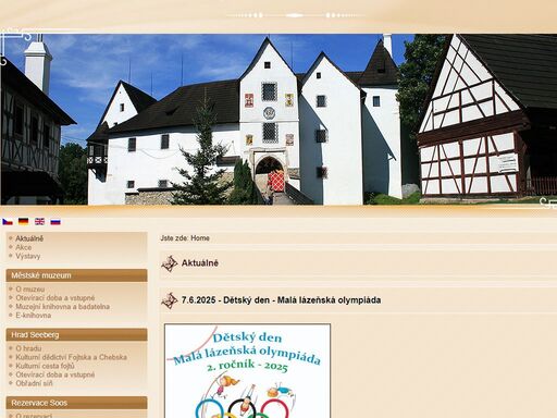 městské muzeum františkovy lázně, národní přírodní rezervace soos, hrad seeberg.