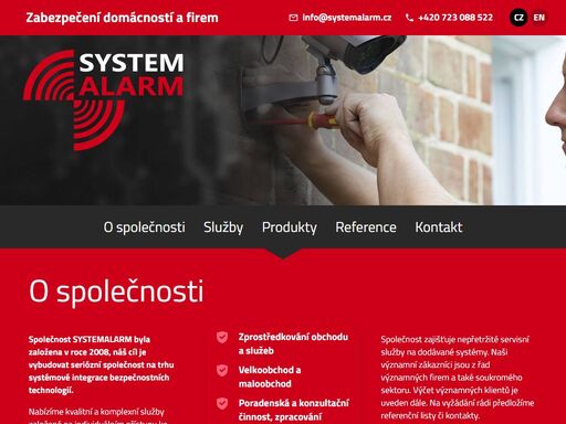 prodej, montáž a servis zabezpečovací techniky, infrazávor, kamerových, docházkových nebo požárních systémů.