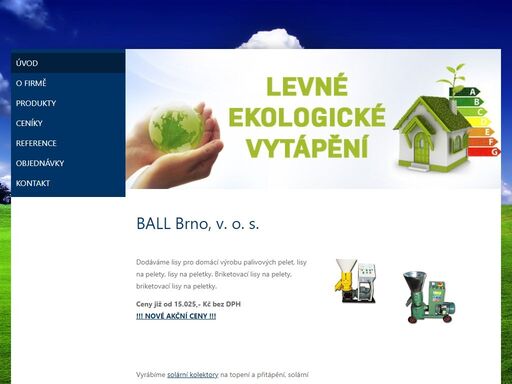 prodáváme briketovací lisy na pelety, peletky, lisy na biomasu, kotle a kamna na spalování pelet.