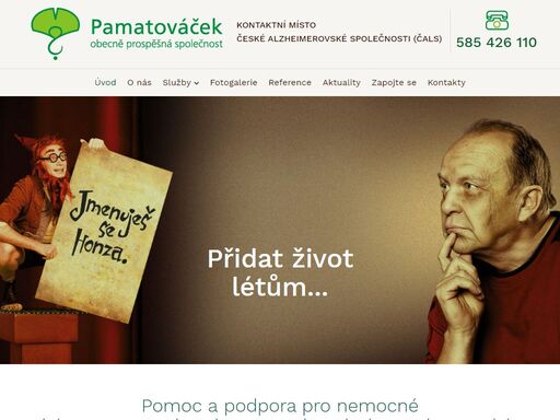 pomoc a podpora pro nemocné alzheimerovou chorobou a jejich rodinám v olomouckém kraji