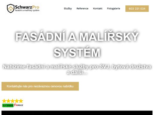 certifikovaná firma od 2021. odstranění plísní a řas, mytí, renovace, nátěry a zateplení fasád i kompletní malířské a natěračské práce.