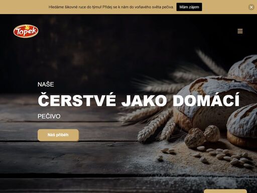 pekárna topek vám nabízí pečivo všeho druhu. od sladkého, přes slané až po chleby a studenou kuchyni. prodejní sít máme hlavně v jihomoravském kraji.