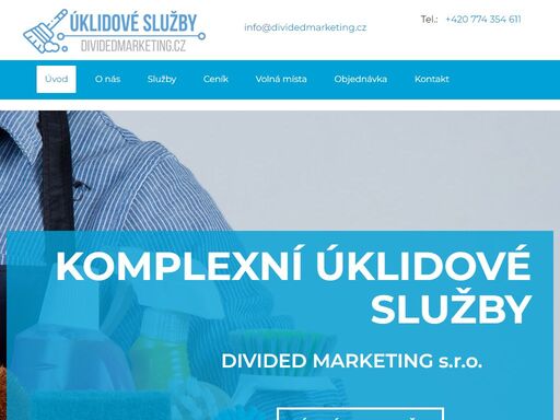 dividedmarketing vám nabízí komlexní úklidové služby - po celé čr. jedná se o úklidy firem, domů nebo i bytů. neváhejte nás kontaktovat.