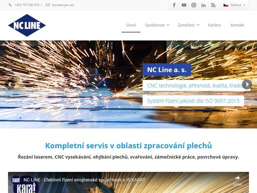 kompletní servis v oblasti zpracování plechů