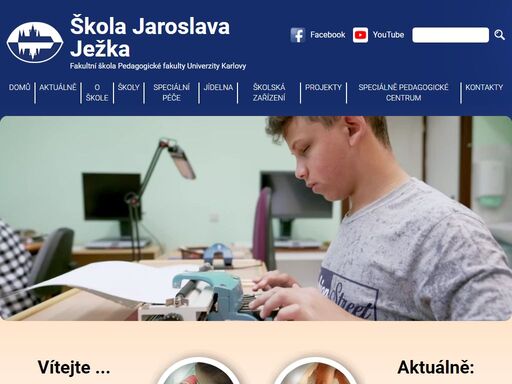 škola jaroslava ježka zajišťuje pro děti a mládež s postižením zraku všestrannou péči včetně výuky.