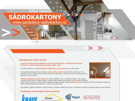 dodávky a montáže sádrokartonových systémů a půdních vestavebdle požadavků zákazníků ve městě pardubice a okolí.