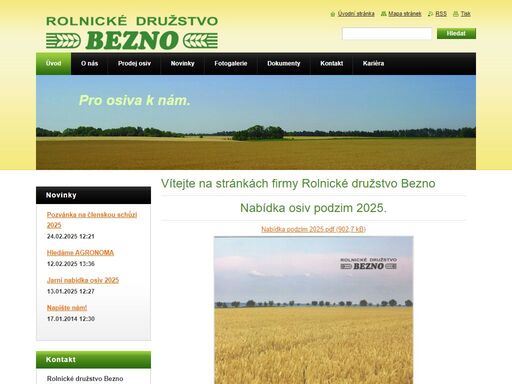 nabízíme především osiva obilovin, luskovin a olejnin. doprava zdarma. množstevní slevy.