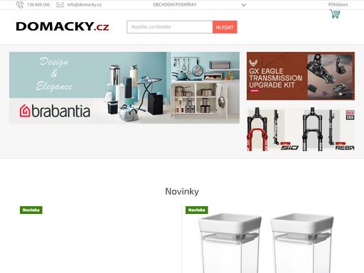 internetový obchod nabízí domácí potřeby, odpadkové koše, chlebníky, žehlicí prkna a sušáky. v sortimentu také naleznete zahradní houpačky a zahradní nábytek.
