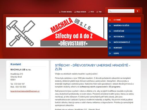 realizace střech, tesařství, dřevostavby, pokrývačské, klempířské práce, uherské hradiště , zlín