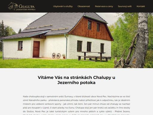 pronájem chalupy až pro 8 osob v jižních čechách nedaleko lipna