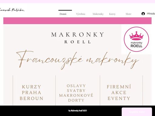 makronky a vše o nich. makronkové kurzy. zakázková výroba. makronky roell. makronka. nejlepší makronky. fotky. beroun. makronkové dorty. 